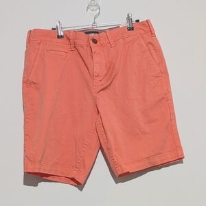 Men's Coral Stretch Bermuda Shorts Button Closure with Zipper EXPRESS